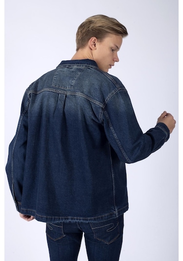 Lee Cooper Karela Erkek Jean Gömlek-17123-heındall Blue Mıd Lacivert