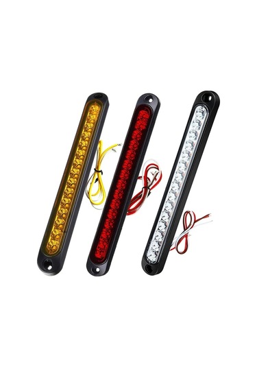 Xuweiwei Kamyon Kamyonet Ve Romorklar Icin 15 Ledli Sarı Evrensel Arka Stop Fren Sinyal Lamba Barı 12v 24v