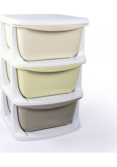 Dolu Nuve 7130 - 3 Çekmeceli 3 Katlı Çocuk Saklama Ünitesi DOLU.297 Çok Renkli