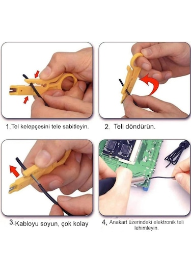 60w Ayarlanabilir Elektrikli Havya Kiti Lehim Dijital Multimetre