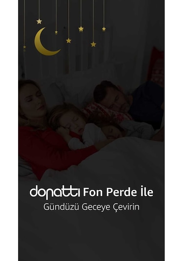 Donatti Kiremit Rengi Star Blackout Pilesiz Tek Kanat Fon Perde Kiremit Rengi