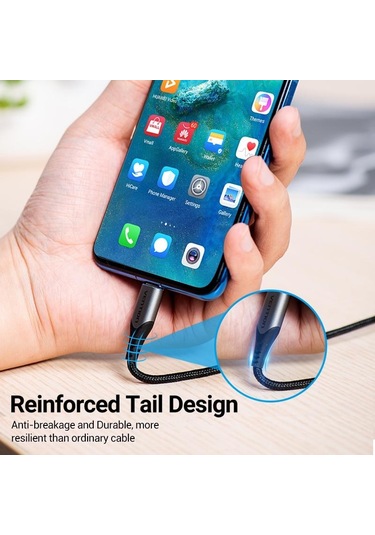 Vention 2 İn 1 Usb C Tipi Kablo Xiaomi Redmi İçin Not 10 Huawei Mikro Usb Kablosu İçin Usb Şarj Kablosu