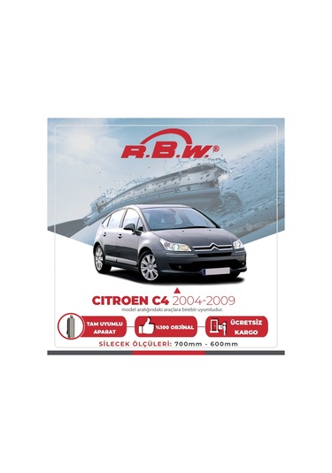 Citroen C4 Muz Silecek Takımı 2004-2009 Rbw