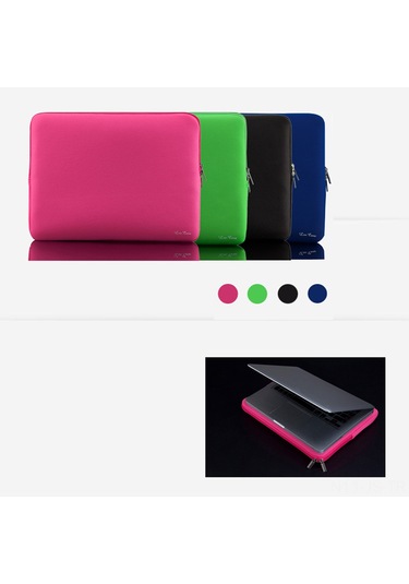 Jeemson 13 İnç Ultrabook Ve Dizüstü Bilgisayar İçin Siyah, Yumuşak Yastıkalı, Hızlı Fermuarlı Envelope Stili Kılıf Siyah