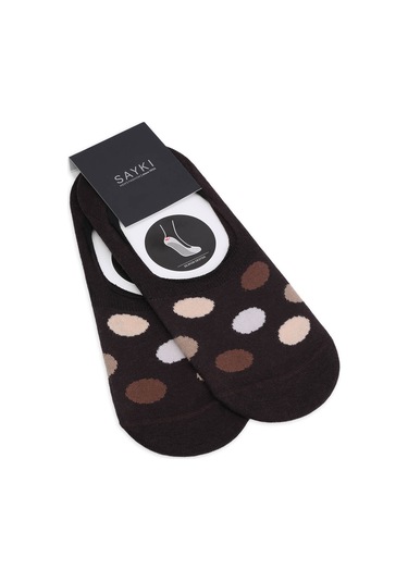 Kahverengi İkili Puantiyeli Pamuklu Babet Çorap 17143024a003 008 Asorti