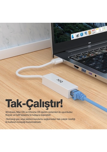 Bix ADP-10 USB 2.0 To Rj45 100 Mbps Ethernet Dönüştürücü Adaptör