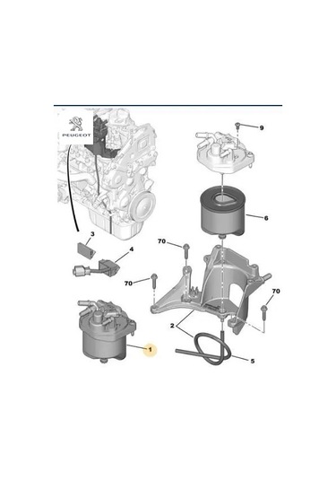 Mazot Filtre Kutusu 301-308-partner 1.6hdi/euro5