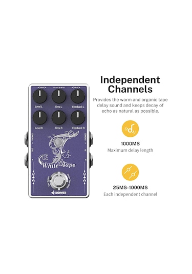 Donner Versatility Delay Pedal Time Effect Pedalı Synthesizer/gitar/drum Machine Uyumlu
