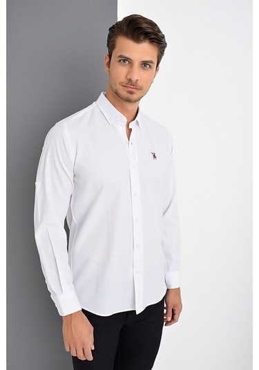 G674 Dewberry Erkek Gömlek-beyaz Beyaz