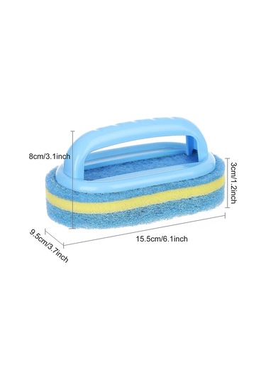 Elde Taşınabilir Sünger Temizleme Fırçası Plastik Küvet Temizleyici Dayanıklı Banyo Mutfak Aleti Seramik Fayans Temizleyici