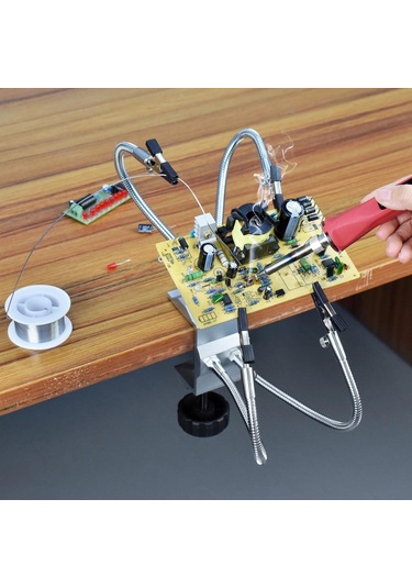 Suntek Magideal  Lehimleme İstasyonu Tutucu Pcb Fikstürü Kaynak Gümüş