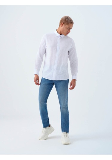 Loft Regular Fit Beyaz Erkek Gömlek Lf2038874 Beyaz