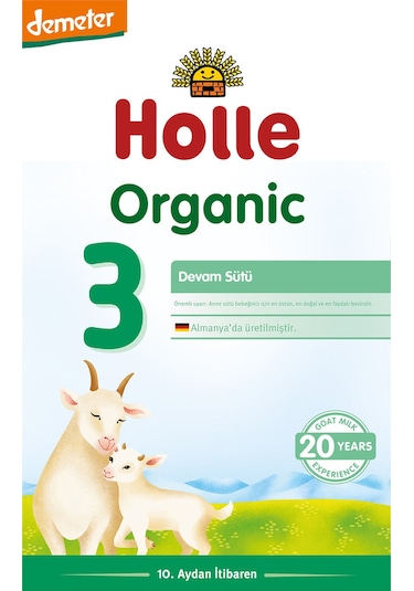 Holle 3 Organik Keçi Sütü Devam Formülü 400 G 4 Adet