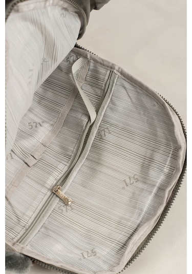 571 Krinkıl / Klinkır Su Geçirmez Hafif Çok Gözlü Spor, Seyahat, Okul, Laptop Sırt Çantası Gri 1d Gri