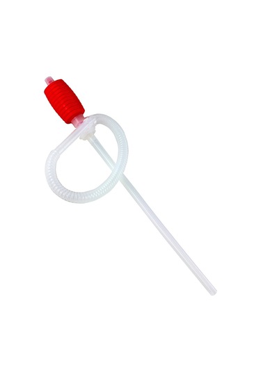 Leezsing Kırmızı Büyük Boy Pvc Sifon Pompa - Hızlı Sıvı Transferi Benzin, Yağ, Su - 10 Litre/ Dakika