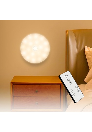 Shineyee Abs Kasa 3w 18 Led 360 Yumuşak Işık, Uyumunu Bozmayan, Kolay Kurulum, Yatak Odası, Mutfak, Dolap Için Kablosuz Led Gece Lambası Pil Dahil Değil Diğer