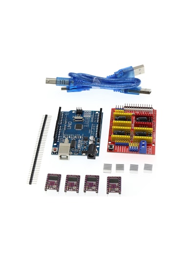 Geeksen 3d Yazıcı Cnc Shield V3 Geliştirme Kartı - A4988/8825 Adım Motor Sürücü, 2.5a Akım, 1/32 Adım Modu, İyileştirilmiş Isı Dağıtımı