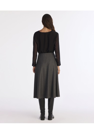 Yargıcı A Form Normal Bel Etek 25kket4035x 059 Gri