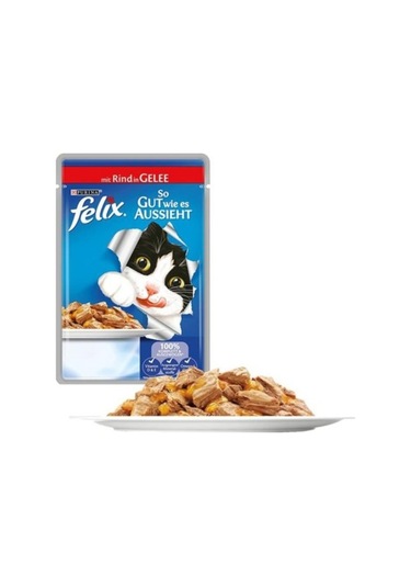 Sığır Etli Pouch Yaş Kedi Maması 85 Gr X 5 Adet