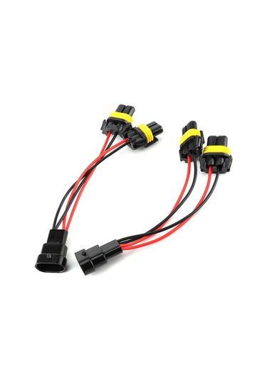Reedark 2 Adet 9005/9006 Araç Farı Dönüştürme Kablosu - Ana'dan Çocuk'a Birden İkiye Bölücü, Çift Xenon Projeksiyon Uyumlu, Plug & Play Montaj