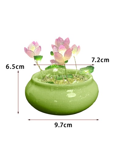 Homyl Lotus Gece Lambası Çiçeği Süs Kapalı Minimalist Masa Mor Çok Renkli