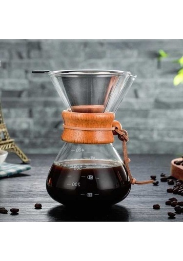 Pazly El Cezvesi Yüksek Isıya Dayanıklı 400ml Cam Cezve, Sanbuyos