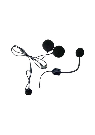 Mikrofonlu Motosiklet Kaskı Kulaklığı Tam/yarım Yüz Kaskları İçin 2 Si 1 Arada Kulaklık Seti