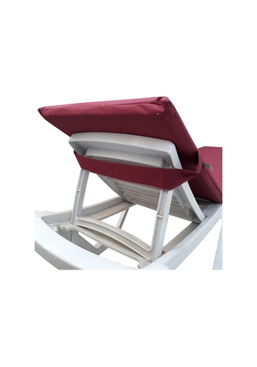 Mirzademarket Şezlong Minderi Lüks Su Geçirmez Kumaş Fermuarlı-Bordo