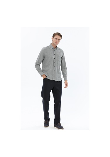 Finesuits Erkek Flanel Gömlek 2422204002.flcdr Yeşil