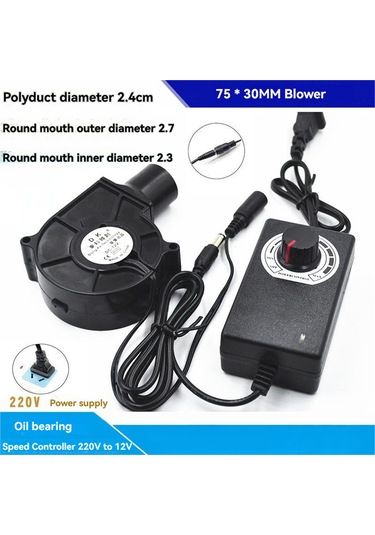 Lemestar Taşınabilir Turbo Üfleyici - Hız Kontrollü, 220v Kamp Barbekü Üfleyici