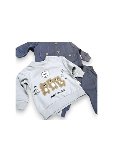 Ceketli Erkek Bebek Takım gri