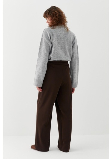 Bağcıklı Palazzo Pantolon Kahverengi Kahverengi