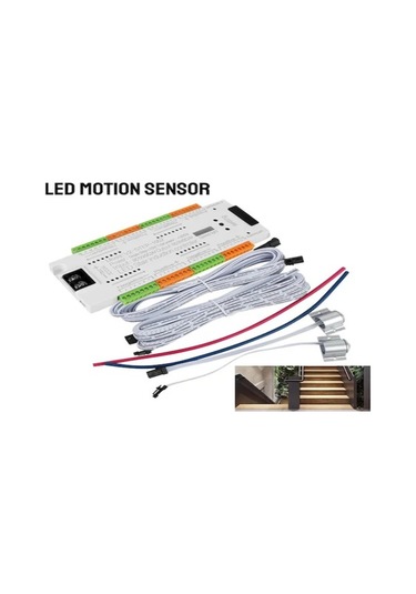 Fortunelane 32 Adım Akıllı Merdiven Işığı - Fotoelektrik Sensörlü, Otomatik Açık/kapat, Dc 12-24v, Akış Efekti Kontrol Cihazı 100 Diğer