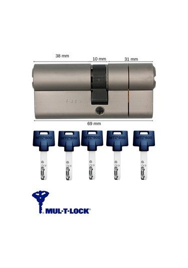 Multlock Mtl600 Interactive Yüksek Güvenli Tuzaklı Çelik Takviyeli Barel 69mm 5 Anahtar