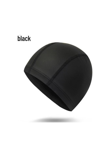 Uzun Saçlar İçin Kulak Korumalı Unisex Su Geçirmez Pu Yüzme Bonesi Siyah