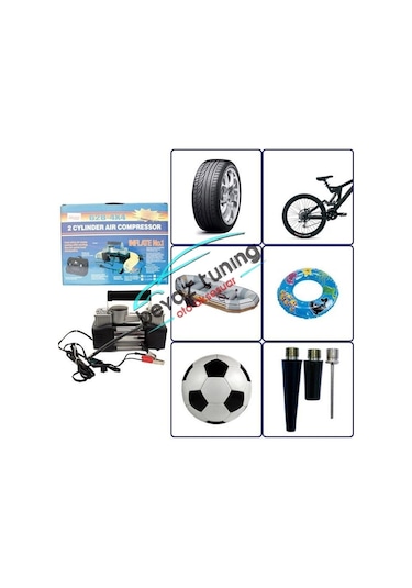 Hava Kompresörü Metal Gövde Profesyonel Çift Pistonlu Çantalı