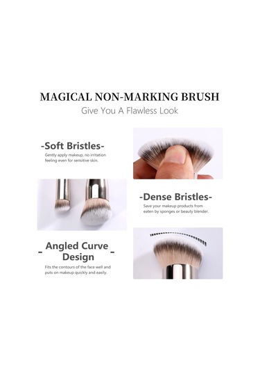 Youtek "profesyonel Fondöten Ve Kapatıcı Fırçası Seti - Sıvı, Krem Ve Pudra İçin Yoğun Kıllı 2'li Makyaj Fırçası"