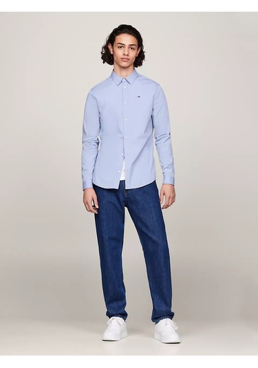 Erkek Tjm Original Stretch Gömlek Mor