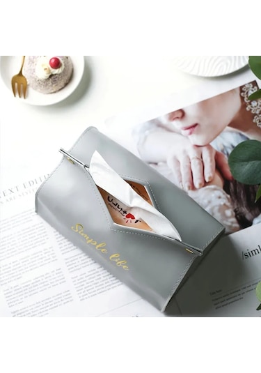 Yeşil Deri Doku Kutusu Araba Doku Kutusu Ev Oturma Odası Dekorasyon Yatak Odası Mutfak Masaüstü Modern İskandinav Saklama Kutusu Peçete Tutucu