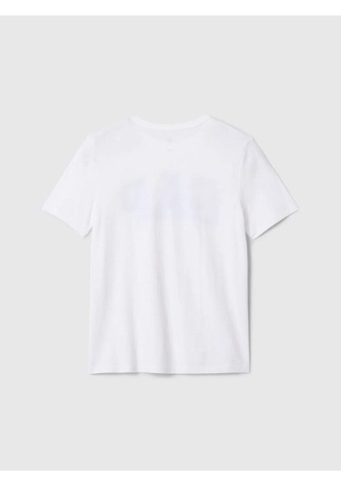Gap 708370003 V-bas Ss Logo Tee Erkek Çocuk Tişört Beyaz
