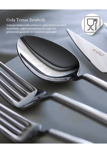Vega 84 Parça Çatal Kaşık Bıçak Seti 304 18/10 Metalik