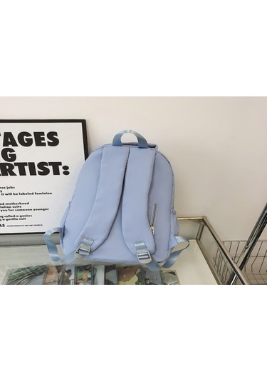 Geeksen Mavi Büyük Kapasiteli Japon Stili Ins Harajuku Üniversite Okul Çanta Orman Temalı Öğrenci Sırt Çantası MAvi