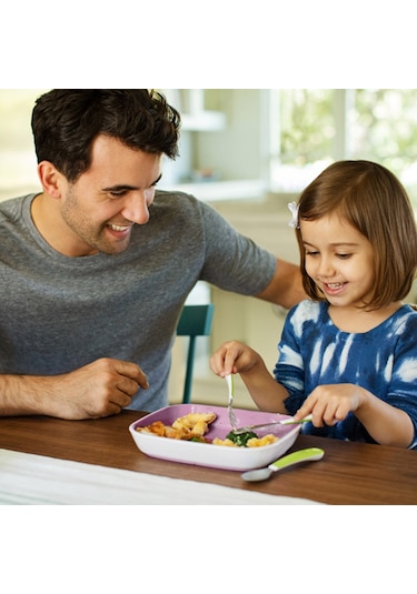 Munchkin Sıçramayı Engelleyici Çocuk Çatal Bıçak Takımı Yeşil 18+ Ay Yeşil