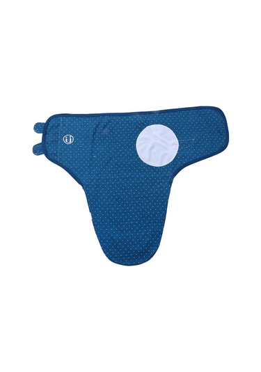 İnsular Bebek Kundak Şal Battaniye 2'li Paket Yumuşak Pamuklu Karikatür Desenli Koyu Mavi