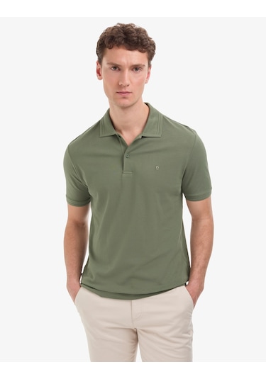Pierre Cardin Erkek Haki Tişört Basic 50325312-vr027