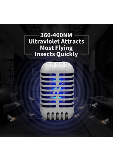Yaleker Beyaz Evcil Uv Işıklı Elektrikli Mus Derici - Sessiz Çalışma, Güvenli Kafes, 110v-240v İngiliz Standardı Beyaz