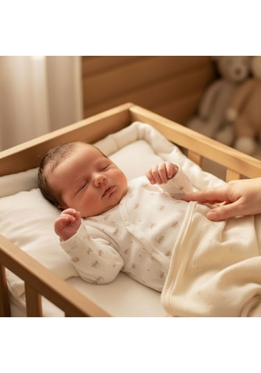 Sebi Bebe Kruvaze Geyikli Patiksiz Tulum 1143 Ekru