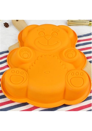 Mavi 3d Ayı Kek Kalıbı Silikon Jöle Fondan Kalıp Çerez Tava Tatlı Kalıp