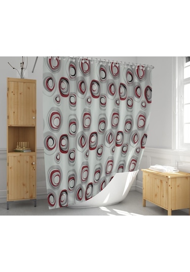 Banyo Perdesi 1 x 110 x 200 Tek Kanat Duş Perdesi Halkalı Duşakabin Perdesi 4954 Karma Çok Renkli Banyo Perdesi 1 x 110 x 200 Tek Kanat Duş Perdesi Halkalı Duşakabin Perdesi 4954 Karma Çok Renkli