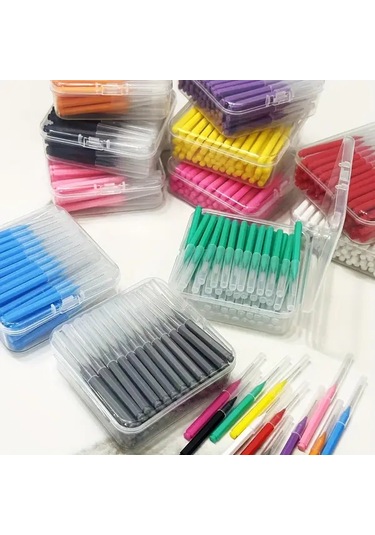 Willowhaven 0.8mm Sarı 60lı Diş Arası Fırçası 0.6-1.5mm Orta Sertlik Yetişkin Ağız Hijyeni